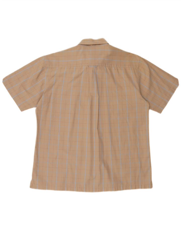 Ανδρικό κοντομάνικο πουκάμισο Ben Sherman Μεγάλο μπεζ καρό