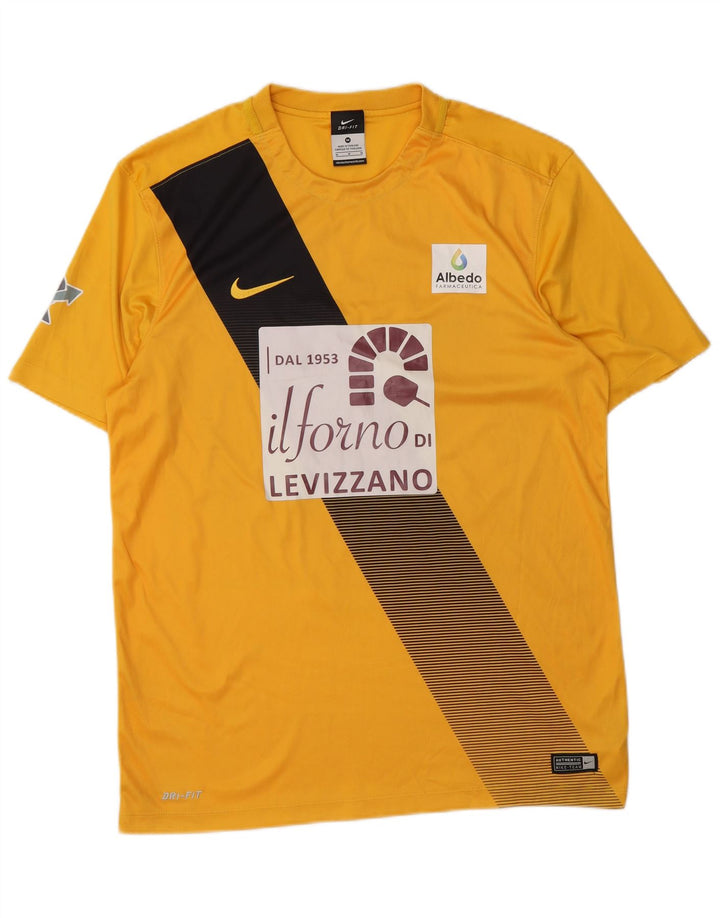 Ανδρικό γραφικό μπλουζάκι Nike Dri Fit Τοπ μεσαίου κίτρινου χρώματος πολυεστέρας