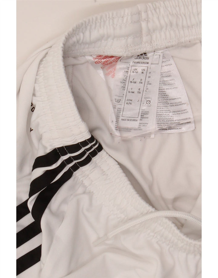 Αθλητικό σορτς ADIDAS Boys Aeroready 15-16 ετών Λευκός Πολυεστέρας