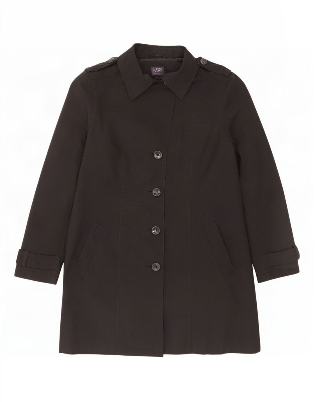 Marks & Spencer Γυναικεία καμπαρντίνα UK 16 Large Black Polyester
