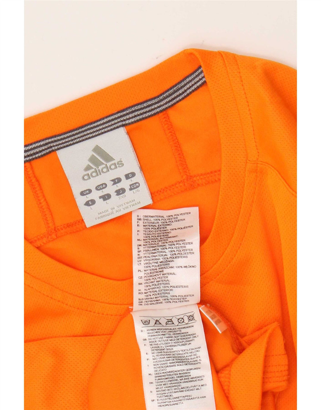 Adidas Ανδρικό T-Shirt Climalite Top Large Polyester σε πορτοκαλί χρώμα