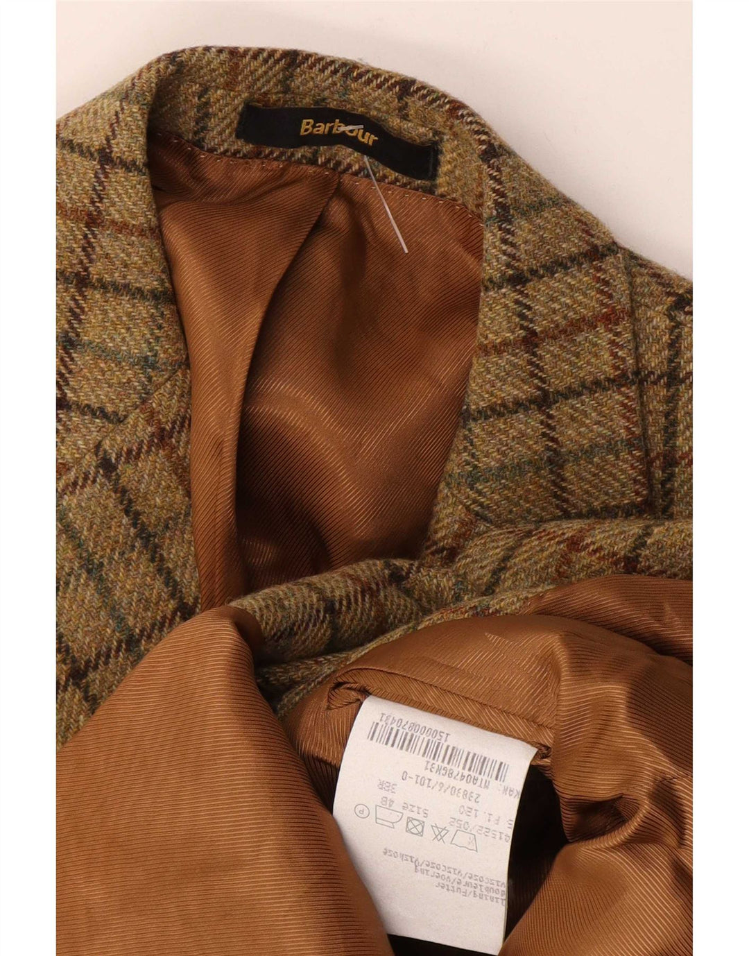Μπουφάν Barbour Ανδρικό σακάκι μπλέιζερ με 2 κουμπιά EU 48 Medium Khaki Check New Wool