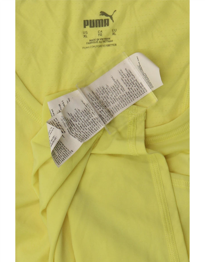 PUMA Womens Vest Top UK 18 XL Yellow Polyester