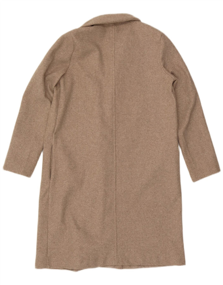 Zara Γυναικείο Ανοιχτό Παλτό UK 14 Medium Beige Polyester