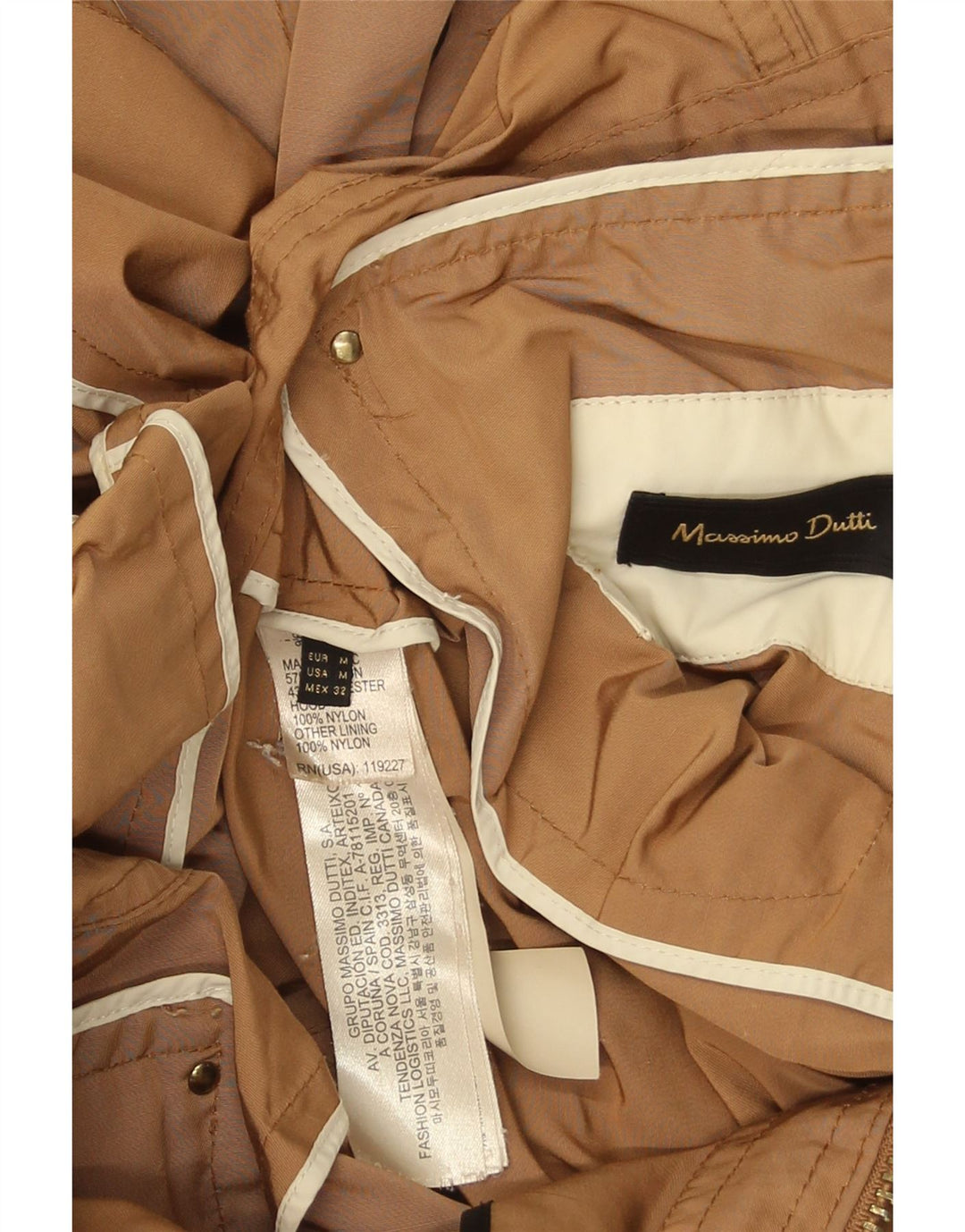 Massimo Dutti Γυναικείο Utility Jacket UK 14 Medium Beige Βαμβακερό