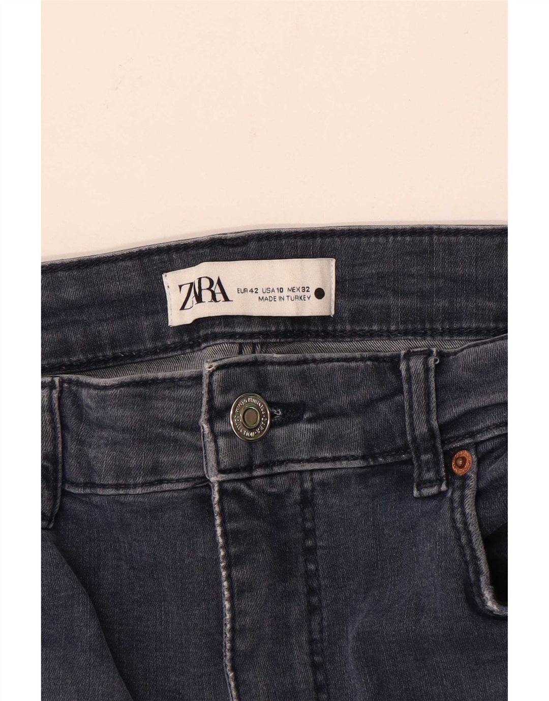 Zara Γυναικείο Slim Jeans EU 42 Large W32 L28 Navy Blue