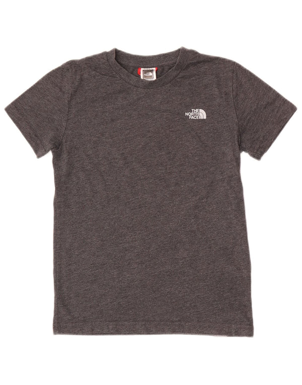 The North Face Boys T-Shirt Top 9-10 Years Medium Grey Cotton