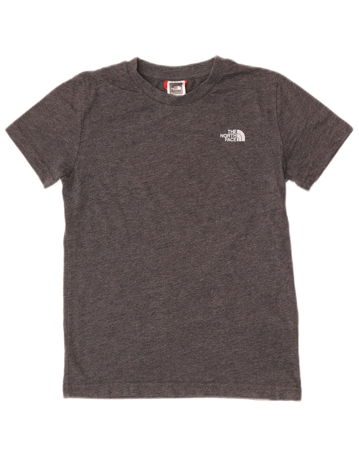 The North Face Boys T-Shirt Top 9-10 Years Medium Grey Cotton