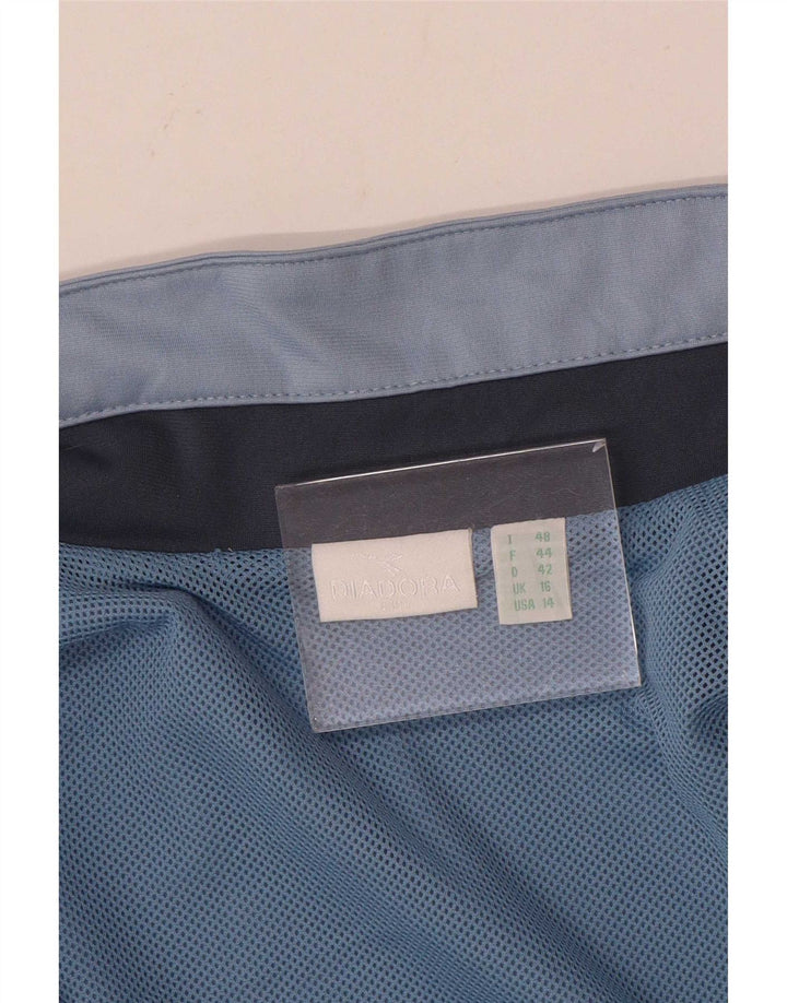 Diadora γυναικεία φόρμα υπερμεγέθη τοπ μπουφάν UK 16 Large Blue Colourblock