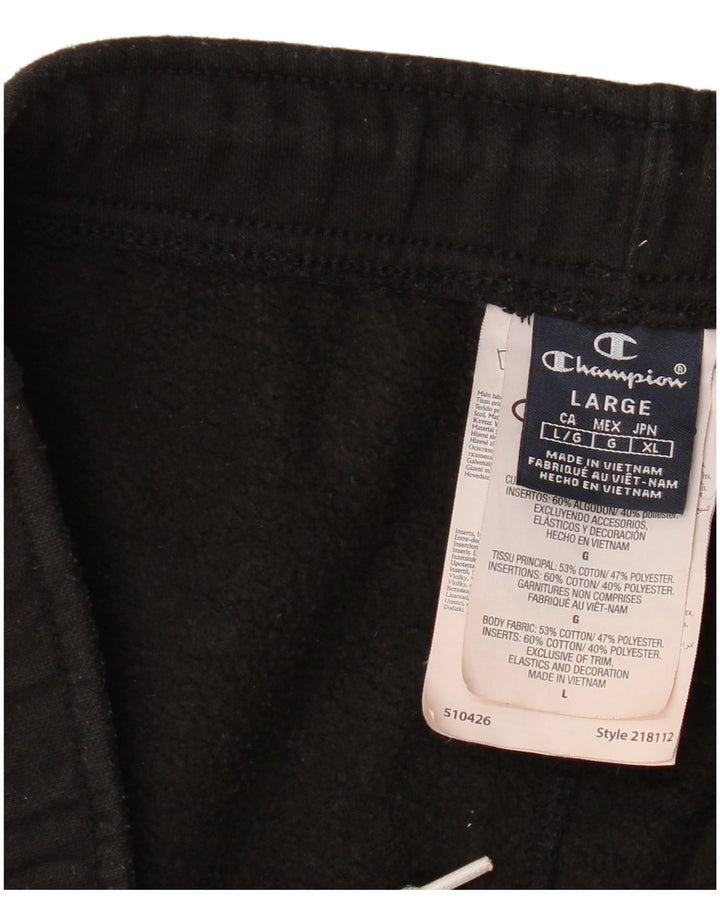 Ανδρική αθλητική φόρμα Champion Παντελόνι μεγάλο μαύρο βαμβακερό