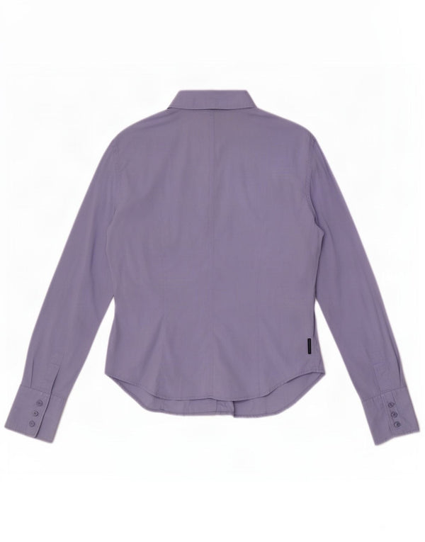 Armani Jeans Womens Shirt EU 42 Large Blue Cotton