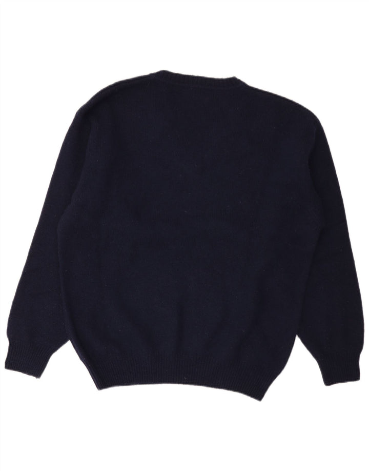 Sergio Tacchini Ανδρικό πουλόβερ με V λαιμόκοψη XL Μαλλί Navy Blue