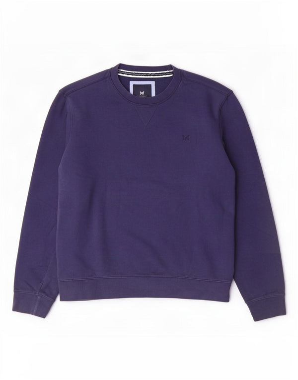 Crew Clothing Mens Sweatshirt Jumper Large Navy Blue Cotton
