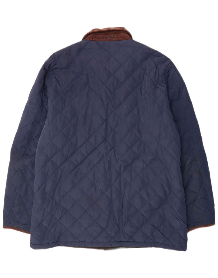 Crew Clothing Ανδρικό καπιτονέ μπουφάν UK 44 2XL Navy Blue Colorblock Πολυεστέρας
