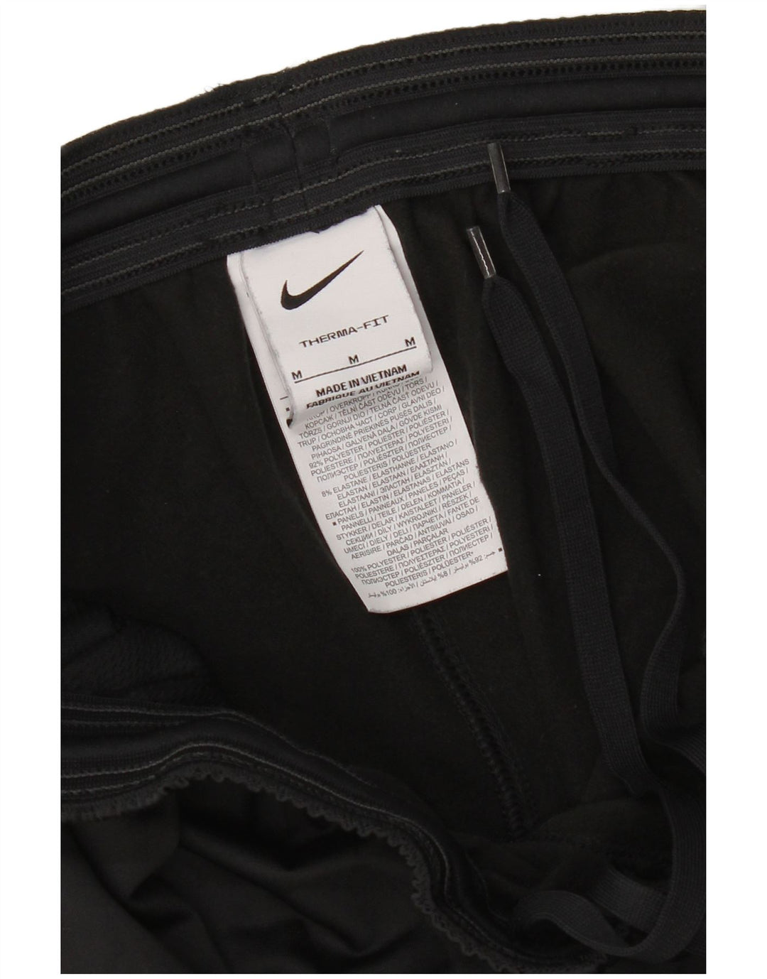 Ανδρικές φόρμες Nike Therma-Fit Παντελόνια μεσαίου μαύρου πολυεστέρα