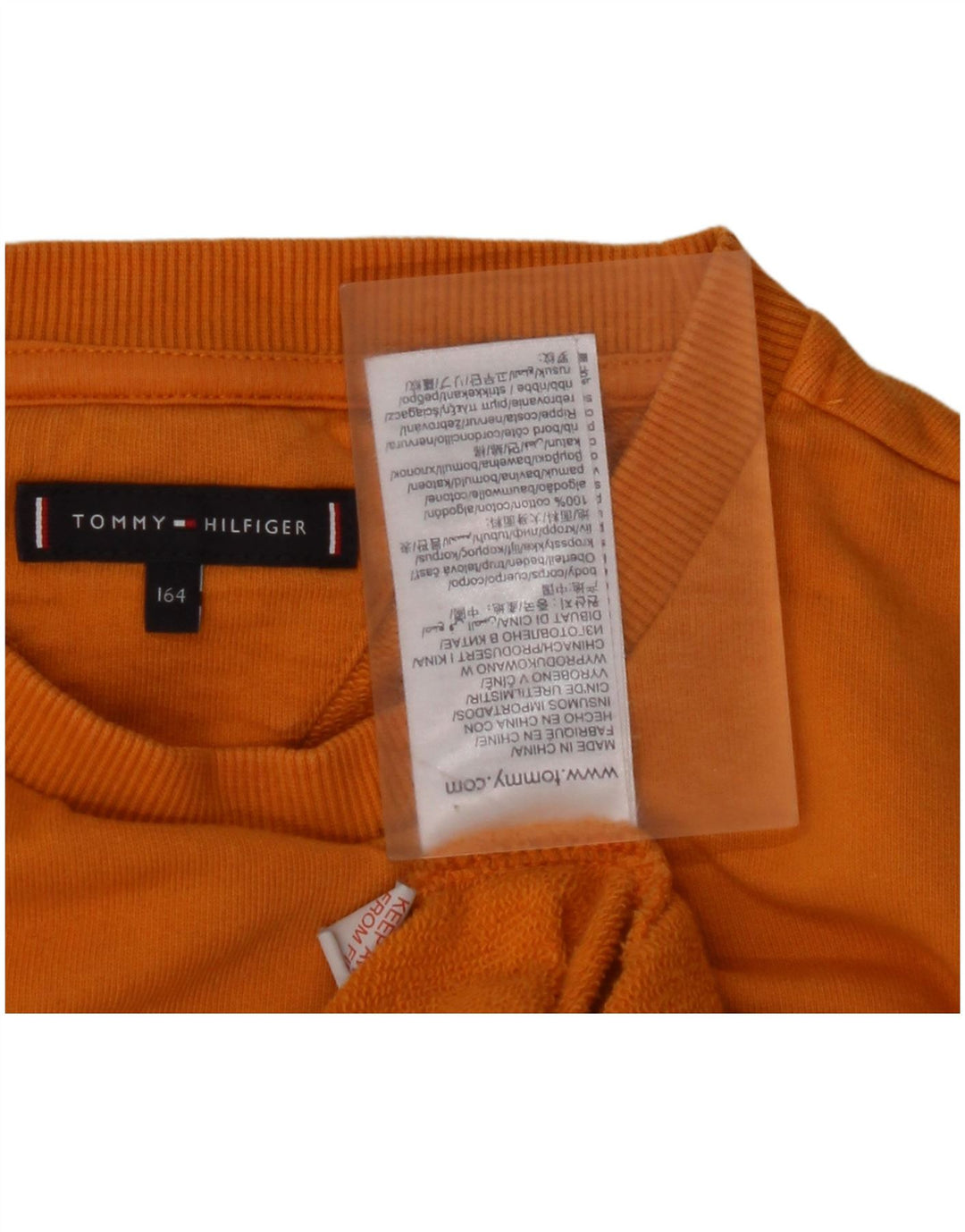 TOMMY HILFIGER Γραφικό φούτερ για αγόρια πουκάμισο 13-14 ετών κίτρινο βαμβακερό