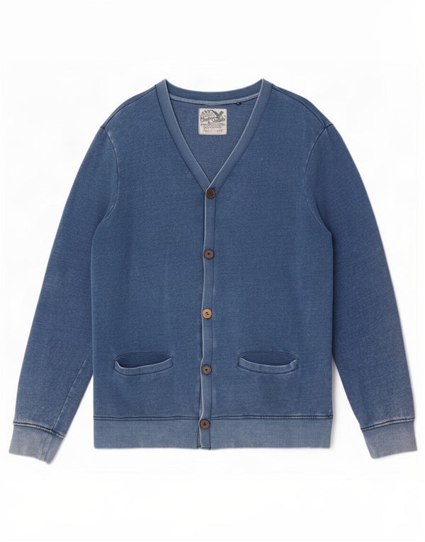 Ανδρικό πουλόβερ Hanbury Cardigan IT 54 XL Μπλε βαμβακερό