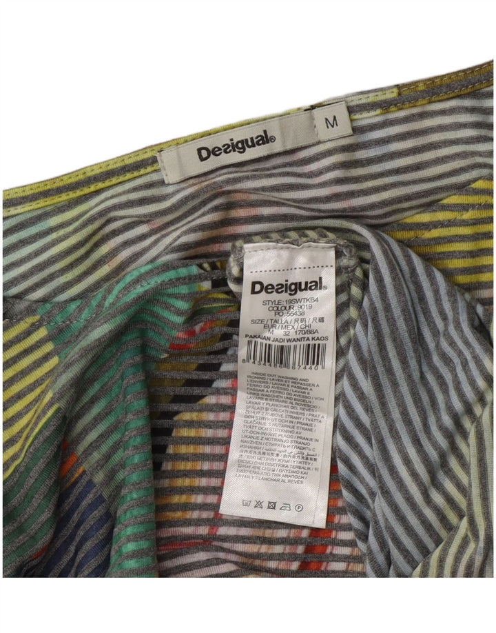 Desigual Γυναικεία Crop Μπλούζα Τοπ UK 14 μεσαία πολύχρωμη ρίγα