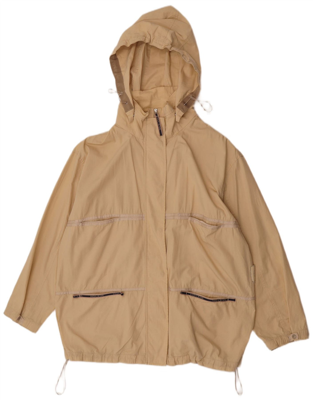 Krizia Jeans Γυναικείο Utility Jacket UK 14 μεγάλο κίτρινο βαμβάκι