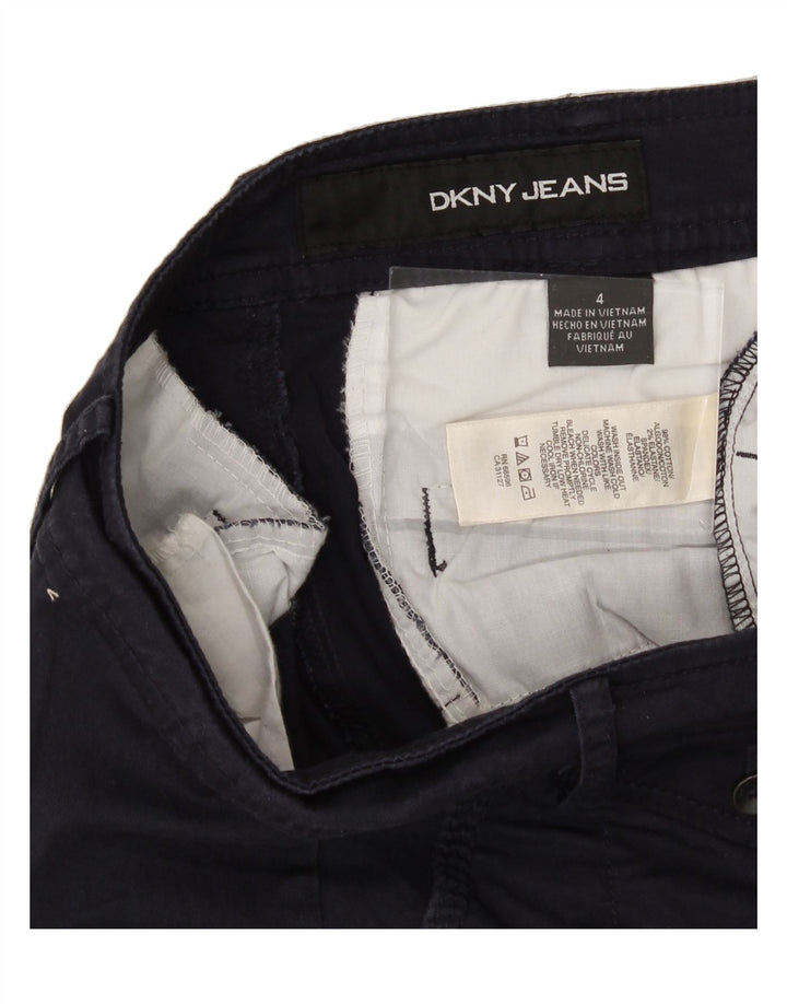DKNY Womens Chino Shorts US 4 Small W32  Navy Blue Cotton Vintage Dkny and Second-Hand Dkny from Messina Hembry 