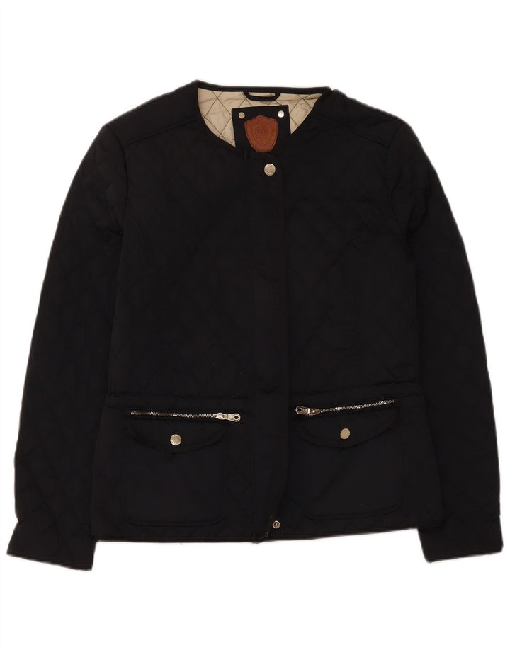 Massimo Dutti Γυναικείο καπιτονέ μπουφάν UK 14 μεγάλο μαύρο πολυεστέρα