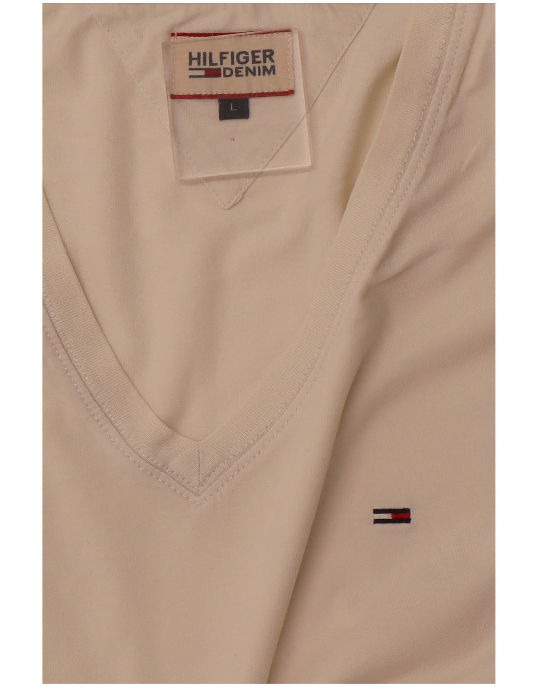 Ανδρικό T-Shirt TOMMY HILFIGER Top Large Λευκό