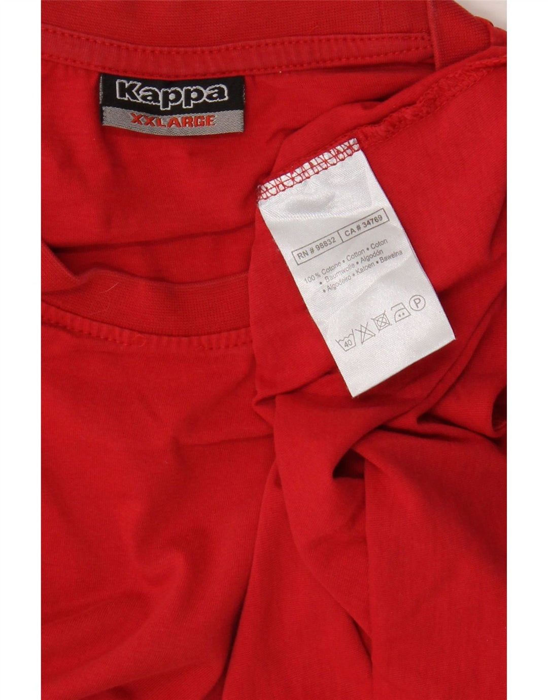 Ανδρικό T-Shirt Kappa Top 2XL Red Cotton