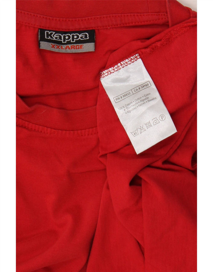 Ανδρικό T-Shirt Kappa Top 2XL Red Cotton