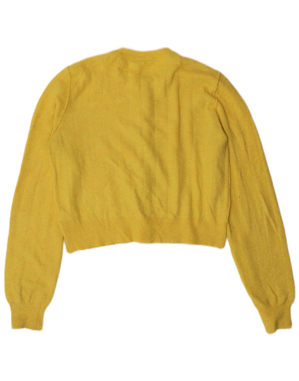 PEPE Jeans Γυναικεία ζακέτα Crop UK 10 Small Yellow Polyester