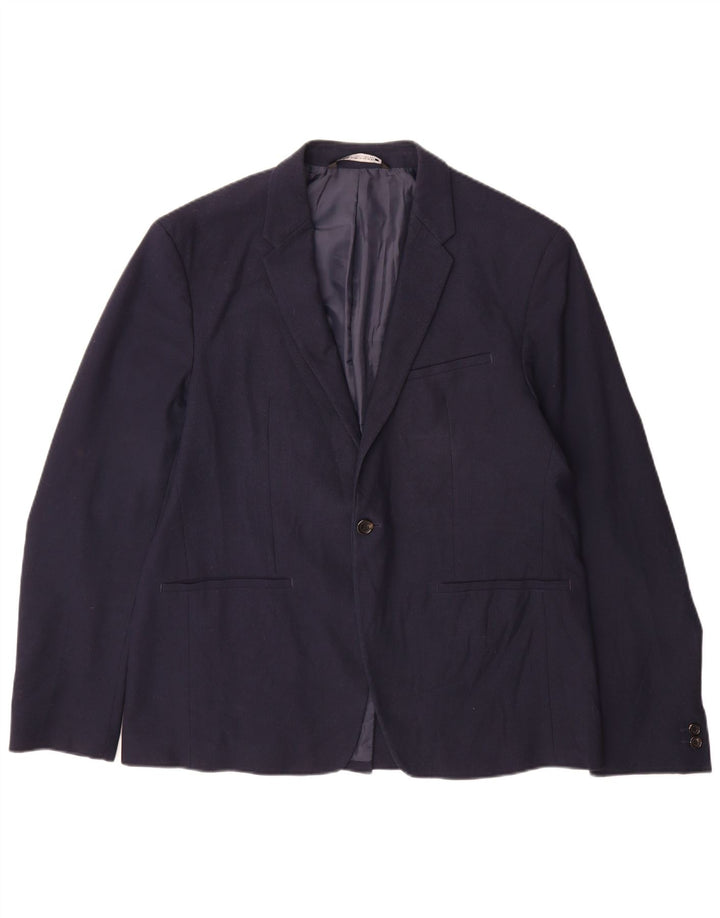 Zara Ανδρικό σακάκι μπλέιζερ με 1 κουμπί EU 54 XL Navy Blue