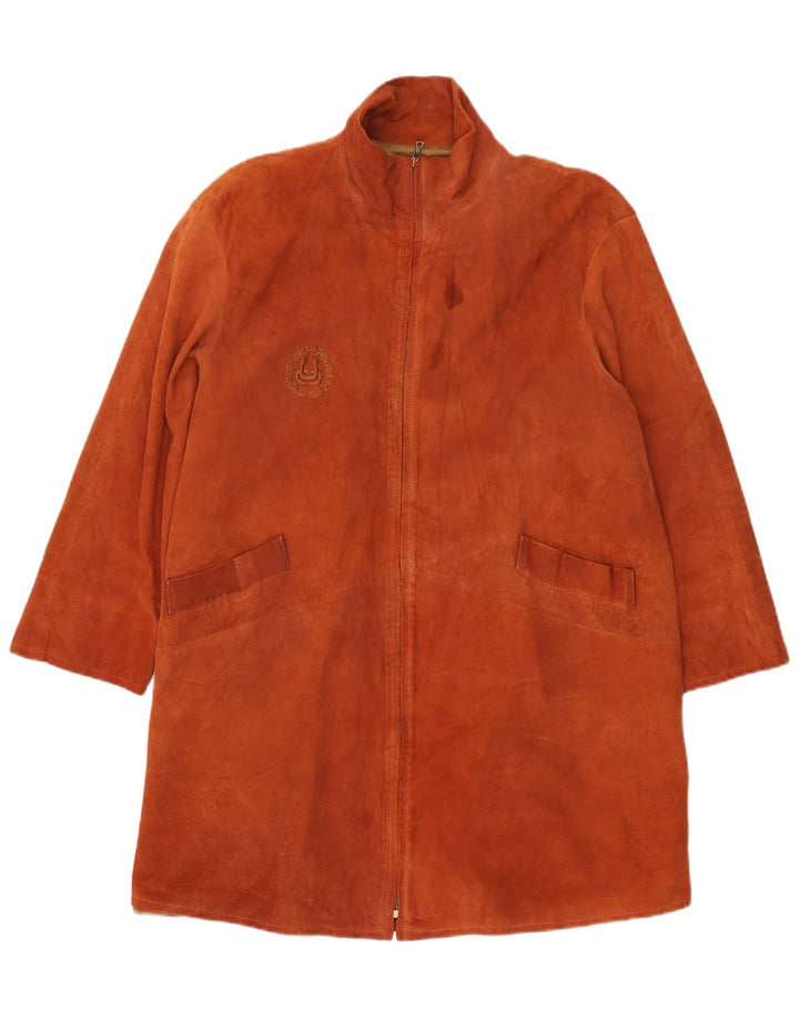 Vintage Γυναικείο Σουέντ Πανωφόρι IT 42 Δερμάτινο Μεσαίο Καφέ