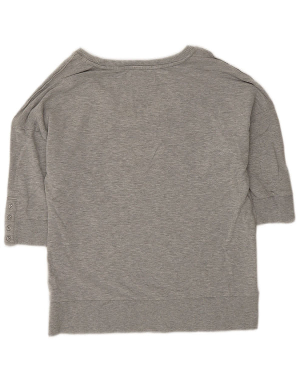 Γυναικείο κοντομάνικο γραφικό φούτερ Ted Baker Jumper Μέγεθος 3 Μεσαίο γκρι
