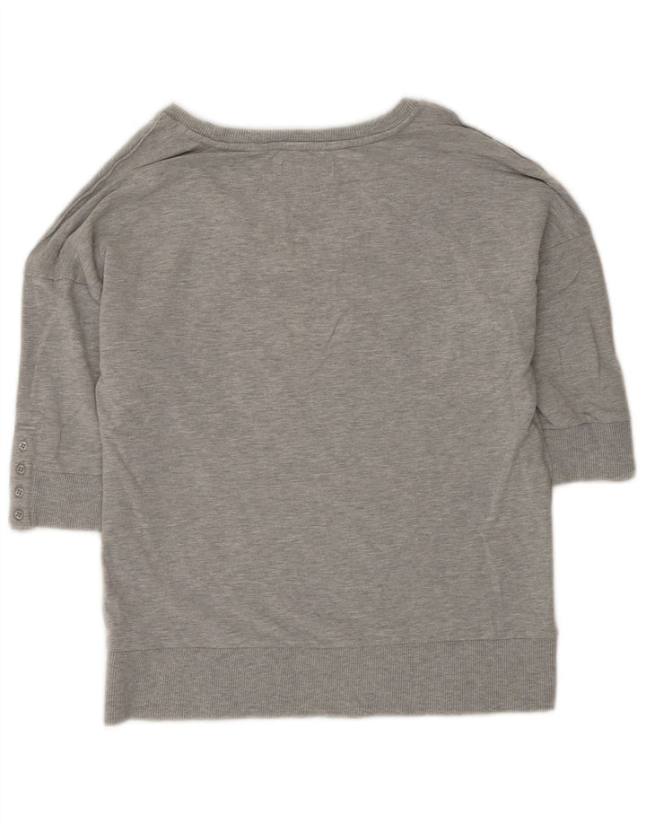 Γυναικείο κοντομάνικο γραφικό φούτερ Ted Baker Jumper Μέγεθος 3 Μεσαίο γκρι