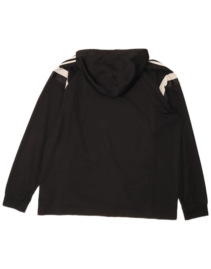 Adidas Mens Hoodie Jumper XL Μαύρο Colourblock Πολυεστέρας