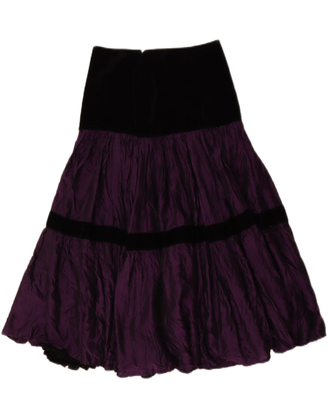 Vintage γυναικεία φούστα IT 42 Medium W28 Purple Colourblock Polyester