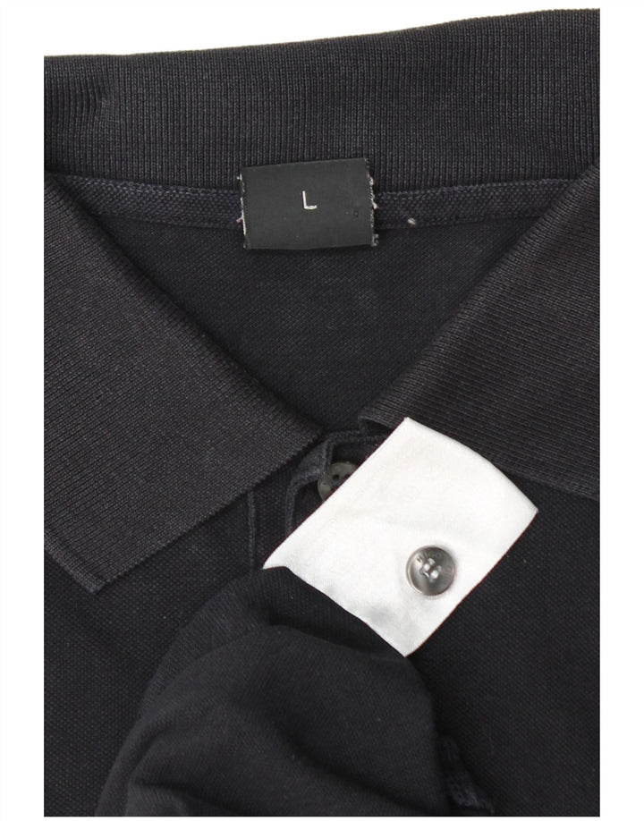 Ανδρικό μπλουζάκι πόλο Hugo Boss, μεγάλο μπλε ναυτικό βαμβακερό