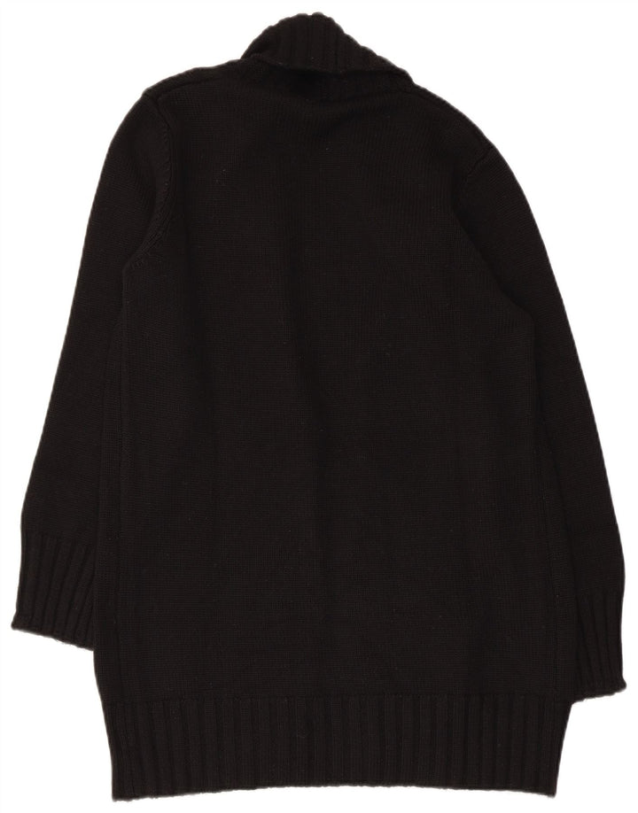 Γυναικείο πουλόβερ με ανοιχτή ζακέτα Benetton UK 12 μεσαίο μαύρο