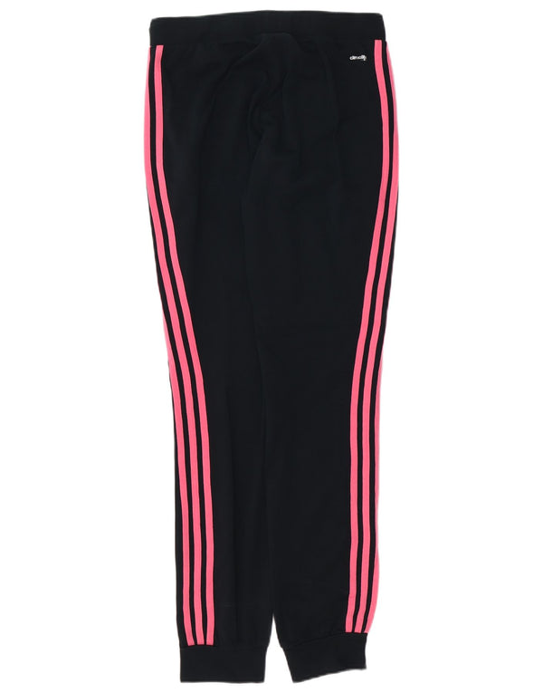 Γυναικεία αθλητική φόρμα ADIDAS Climalite Παντελόνι Joggers UK 4/6 XS Μαύρο βαμβακερό