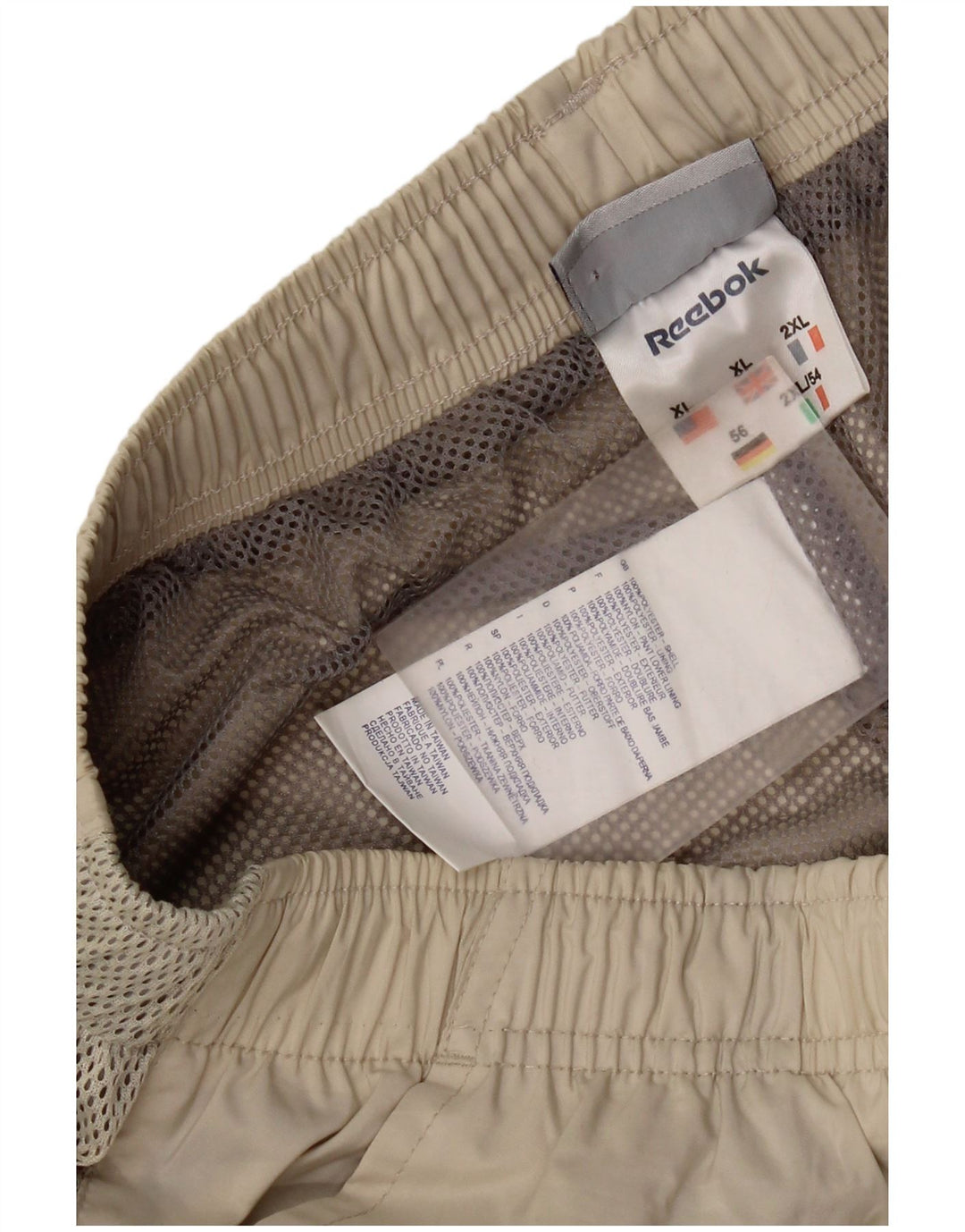 Ανδρική φόρμα Reebok Παντελόνι XL Beige Polyester