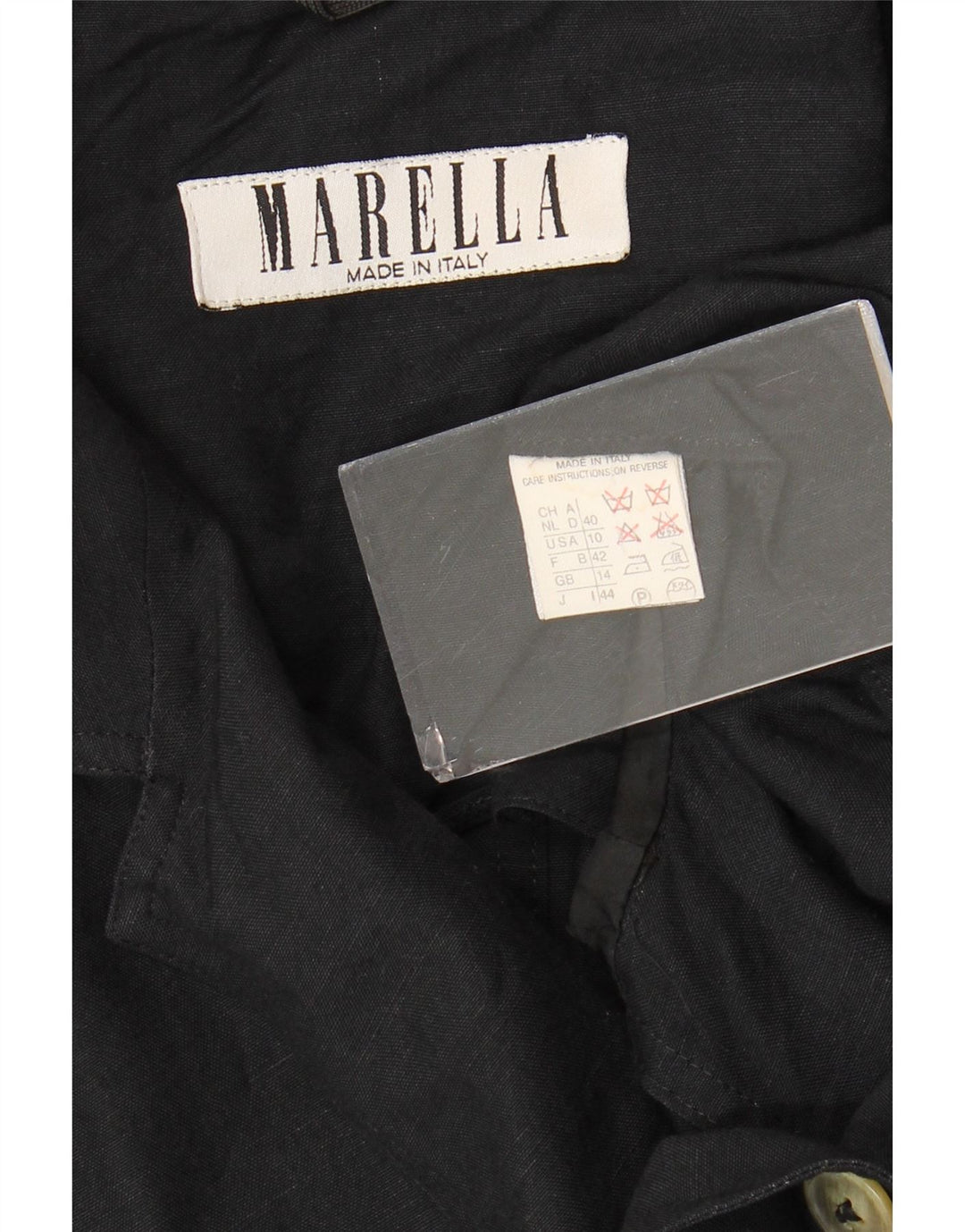 Marella Γυναικείο σακάκι σακάκι με 1 κουμπί UK 14 μεγάλη μαύρη βισκόζη