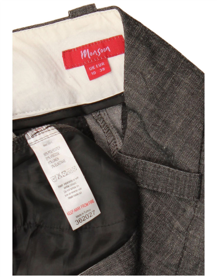 Monsoon Γυναικεία Bootcut Casual Παντελόνια UK 10 Small W32 L30 Grey Polyester