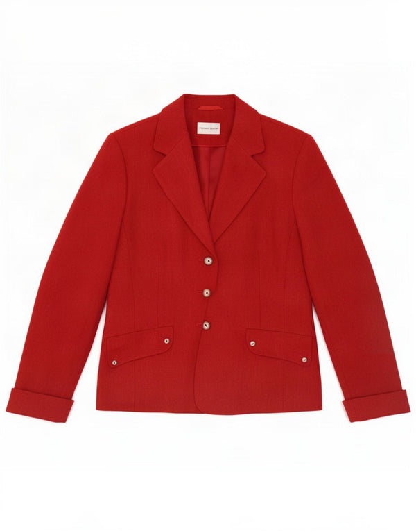 Frank Eden Γυναικείο μπουφάν blazer UK 14 μεγάλου κόκκινου πολυεστέρα