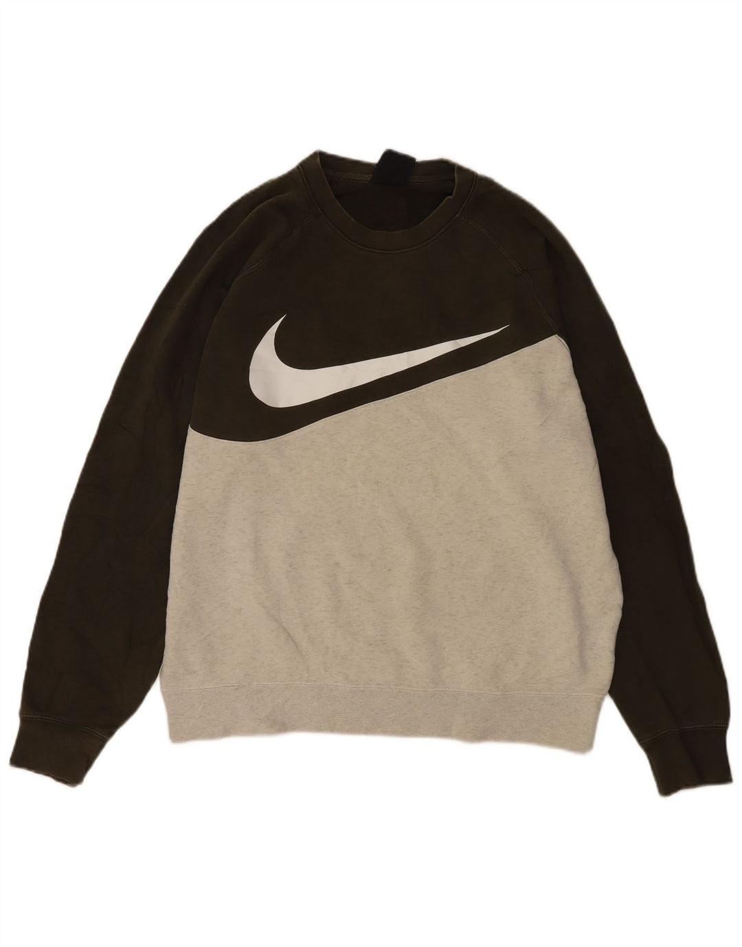 Ανδρικό γραφικό φούτερ Nike Jumper με μεγάλο χακί χρώμα