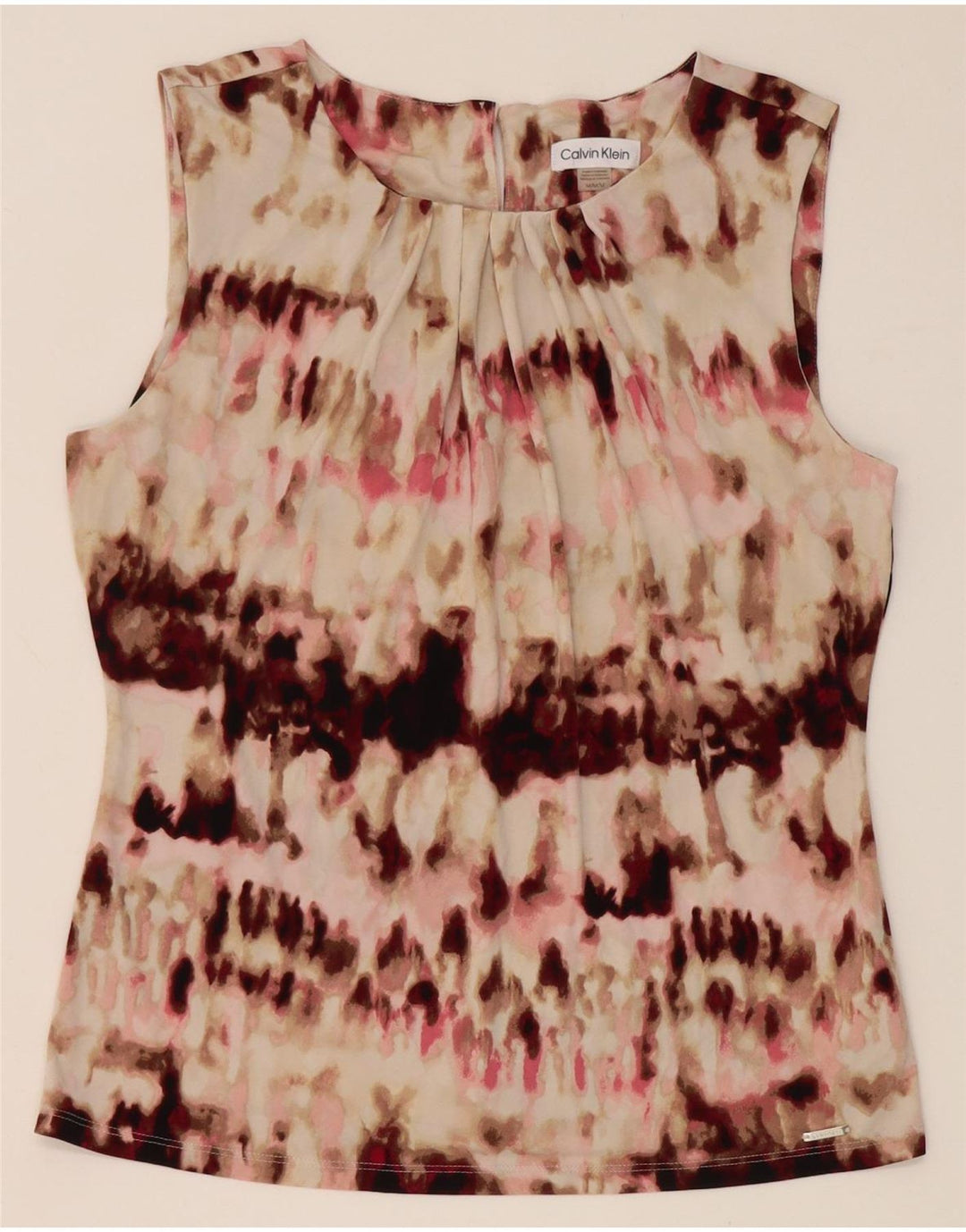 Γυναικεία μπλούζα Calvin Klein Top UK 12 μεσαία πολύχρωμη βαφή γραβάτας