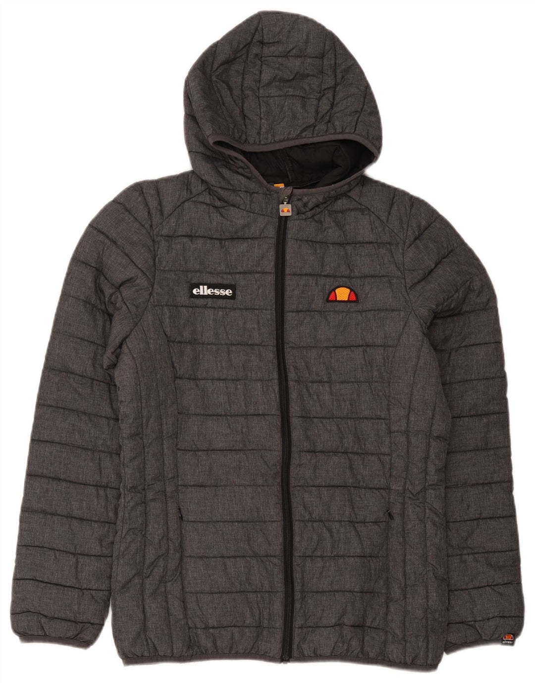 Ellesse γυναικείο μπουφάν με κουκούλα με επένδυση UK 14 μεσαίου γκρι αθλητικά πολυαμίδη