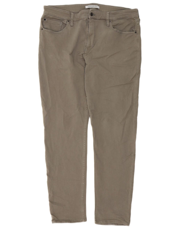 Calvin Klein Ανδρικό Slim Casual Παντελόνι W38 L32 Χακί