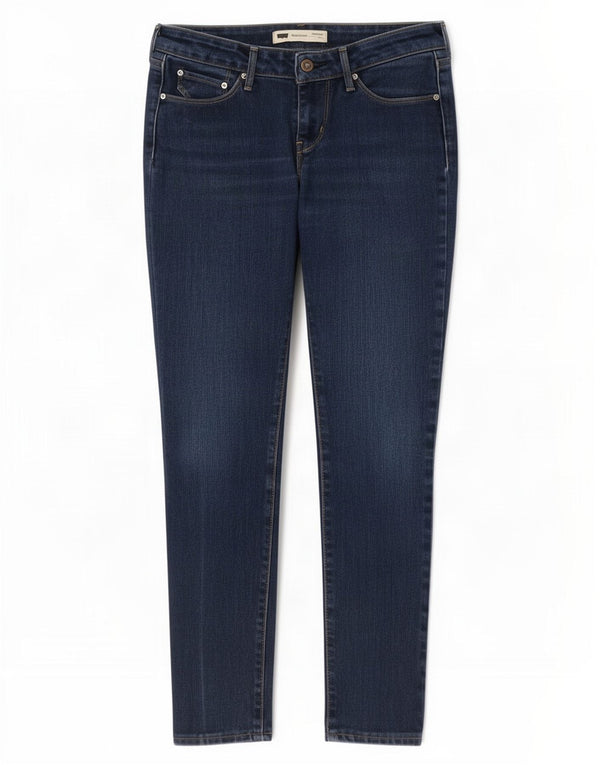 Levi's Womens Bold Curve Modern Rise Skinny Jeans W26 L27 Navy Blue Cotton