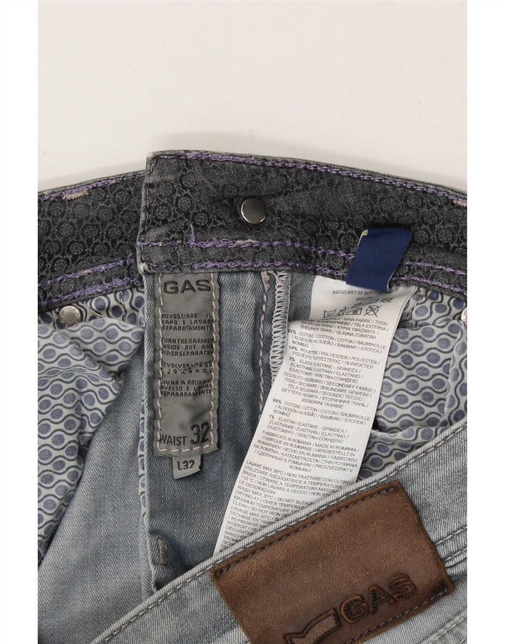 Gas Γυναικείο Slim Jeans W32 L29 Γκρι βαμβακερό