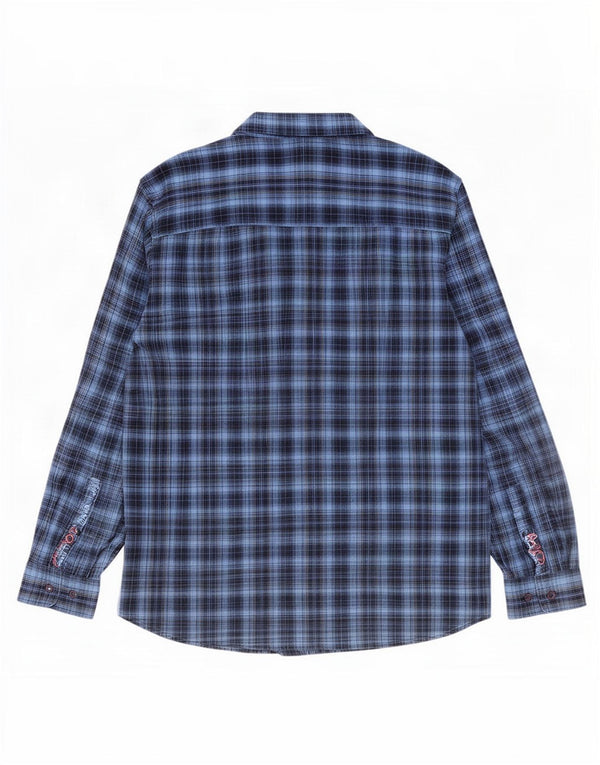 Ανδρικό πουκάμισο Wrangler Casual 3XL Blue Check Cotton
