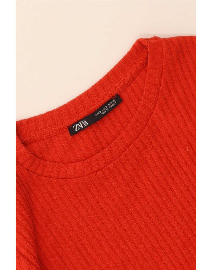 Zara Γυναικείο τοπ μακρυμάνικο UK 8 Small Red